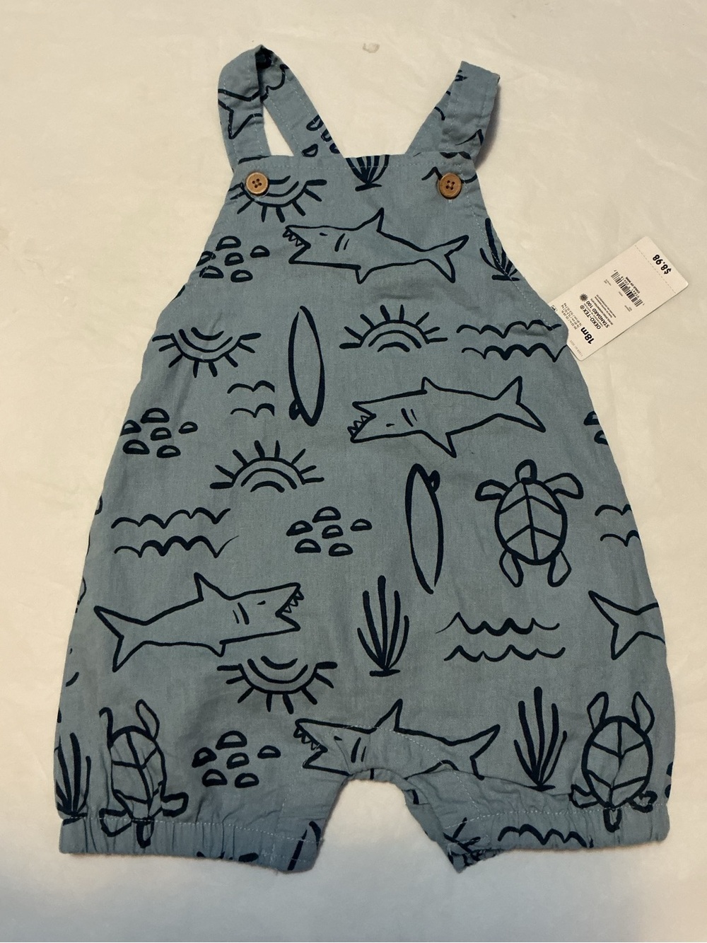 NWT Child of Mine linen blend overalls 18m